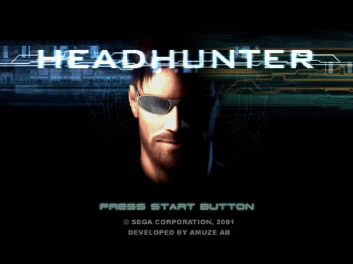 Headhunter title screen for Sega Dreamcast